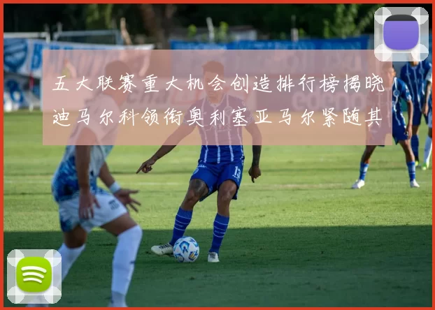 五大联赛重大机会创造排行榜揭晓迪马尔科领衔奥利塞亚马尔紧随其后
